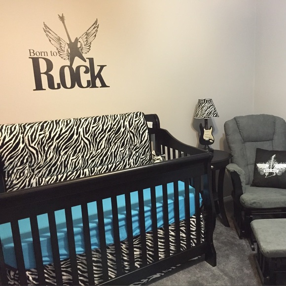 Custom Made - Turquoise and Zebra Print Crib Bedding Set by Carousel Designs - Picture 10 of 10